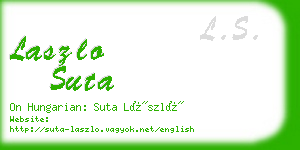 laszlo suta business card